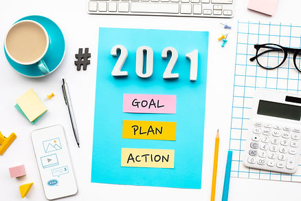 New year 2021,goal,plan,action text  wit